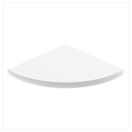 Boundless Shelving Solutions 6 inch Corner Shelf White Bathroom Shower, None