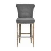 Catania Bar Stool, Gray, 30"