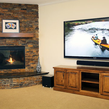 Basement Remodel Fireplace