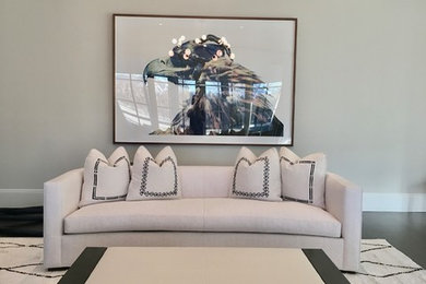 Transitional living room photo in New York