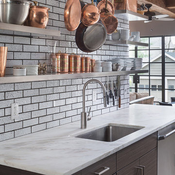 Contemporary Kitchen Cabinets with an Industrial Feel