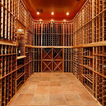 Wine Cellar and Tasting Room by Michael Nash Design Build & Homes