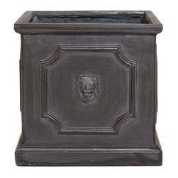 Clayfibre Chelsea Lion Head Square - Outdoor Plant Pots & Planters