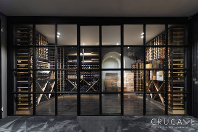 Inspiration for a modern wine cellar remodel in Other