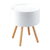 Spok Wood White Bedside Table