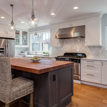 White Shaker Style Kitchen Renovation Project Denver Colorado