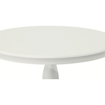 Fairview 42" Round Pedestal Dining Table, White