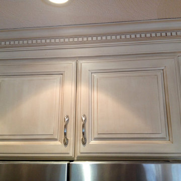 Painted and Glazed Kitchen Cabinet Makeover