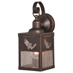 Vaxcel - Missoula 5" Fish Outdoor Wall Light Burnished Bronze - Your love for the outdoors can now be expressed in your lighting with the rustic Missoula collection. The burnished bronze finish together with the trout fish motif will add interest and appeal to your space. It is a great choice for a vacation lodge, cabin or a suburban home and it will complement a variety of home styles: anywhere you want to bring an element of nature. This outdoor wall light is ideal for your porch, entryway, garage, or any other area of your home.