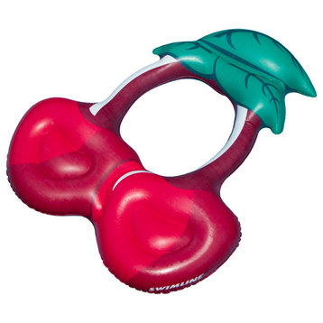 Inflatable Swimming Pool Red and Green Cherry Ring Lounger 46-Inch