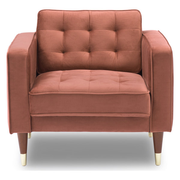 Somerset Velvet Club Chair, Blush
