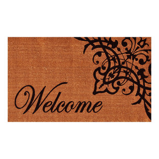 A1hc 100% Pure Rubber Monogrammed Front Door Mat 24 x39 Doormat, Indoor/ Outdoor Use - K