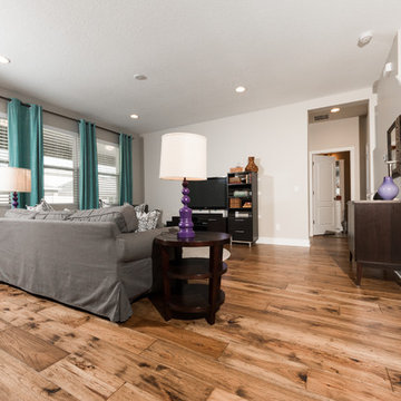 Hickory Champagne Wood Flooring - Family Room - 1