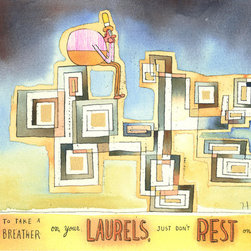 Laurels - Original Watercolor - Drawings And Illustrations