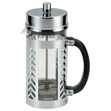 Coffee 8-Cup Chevron French Press, Stainless Steel