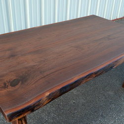Live Edge Walnut Table with Four Live Edge Legs - Dining Tables