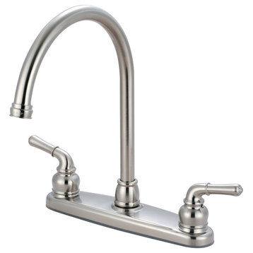 Accent Two Handle Kitchen Faucet, PVD Brushed Nickel