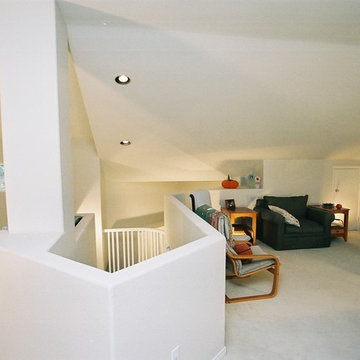 Open Loft Under Sloped Ceiling - Low Wall