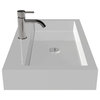Badeloft Stone Resin Countertop Sink, Glossy White, Large