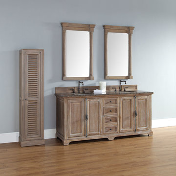 72 Inch Providence Driftwood Grey Double Sink Vanity