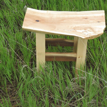 Silver Maple End Table with Black Walnut Accents