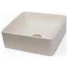 Concrete Vessel Sink, Handmade, Square Design, Sleek and Modern Washbasin ., Whi