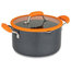 10-Piece Aluminum Cookware Set With Silicone Strainer Lids