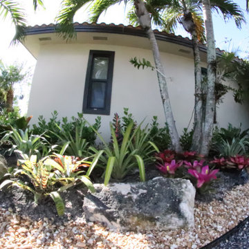 Tropical appeal for equestrian farm entrance