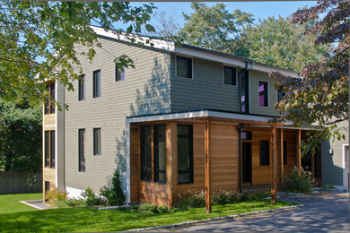Inspiration for a contemporary exterior home remodel in Boston