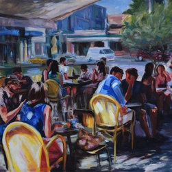 "MELBOURNE CAFE #3" by Lynne Parfitt - Paintings