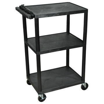 42"H Utility Cart - Three Shelves with Electric