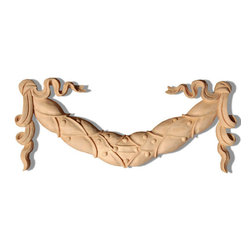 Inviting Home Inc. - Concord Swag Wood Carving, White Hardwood/Bass - Onlays And Appliques