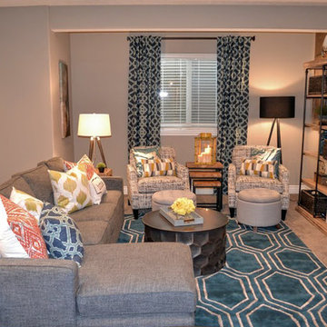 Jewel Toned Basement