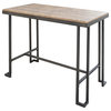Lumi Source Roman Counter Table With Wooden Top and Antique Frame