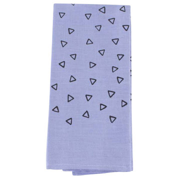 Sketch Triangles Linen Towel, Lilac