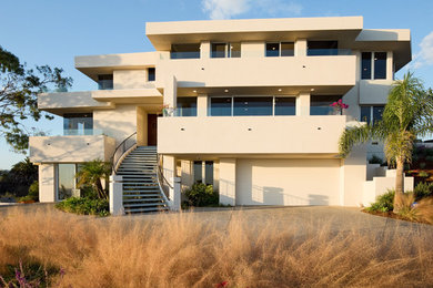 Contemporary exterior home idea in Santa Barbara