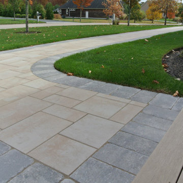 Tuscany and Limestone Front Entry Walkway