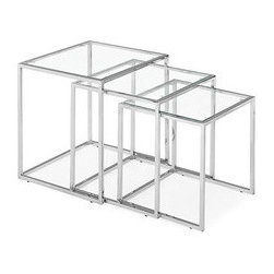 Glass and Steel Nesting Tables - Products