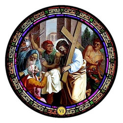 Panel#10023 / Station 6: Veronica Wipes the Face of Jesus - Windows And Doors
