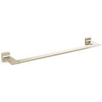 Delta - Delta Pivotal 24" Towel Bar, Polished Nickel, 79924-PN - The confident slant of the Pivotal Bath Collection makes it a striking addition to a bathroom's contemporary geometry for a look that makes a statement. Complete the look of your bath with this Pivotal 24" Towel Bar. Delta makes installation a breeze for the weekend DIYer by including all mounting hardware and easy-to-understand installation instructions.  This glossy finish provides a delicate elegance that can make almost any room pop. The polished surface reflects back deep shadows from your space, creating contrast within the pale gold tones which takes on a new light from every angle. Brilliance finishes are durable, long-lasting and guaranteed not to corrode, tarnish or discolor, so you can enjoy a coordinated bath you'll love to look at for life.  You can install with confidence, knowing that Delta backs its bath hardware with a Lifetime Limited Warranty.