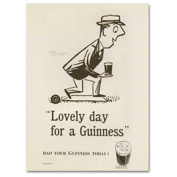 Guinness Brewery 'Lovely Day For A Guinness II' Canvas Art, 14"x19"