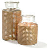 Two's Company Handcrafted Cane Webbing Jars, Set of 2