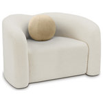 Meridian Furniture - Kali Faux Shearling Teddy Fabric Upholseterd  Chair, Cream - Go casual in your space with this Kali faux shearling teddy fabric chair. This uber-cozy chair is perfect for so many rooms in the home, from the living room or family room to a bedroom or basement. The faux shearling upholstery covers every square inch in yielding softness that cradles your body in the ultimate comfort. Eucalyptus wood construction makes the frame sturdy and stout, so the chair holds up to long-term use in your busy home.