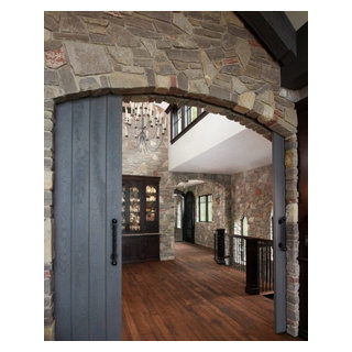 Interior Wall with Brookhaven Real Thin Stone Veneer - Traditional ...