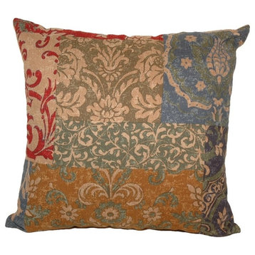Bengal Square 90/10 Duck Insert Throw Pillow With Cover, 16X16