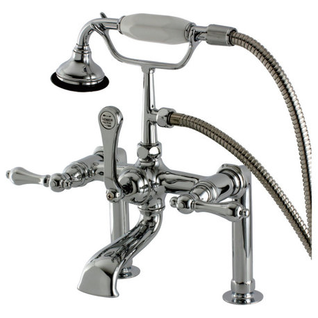 Ae104T1 Auqa Vintage Deck Mount Clawfoot Tub Faucet, Polished Chrome