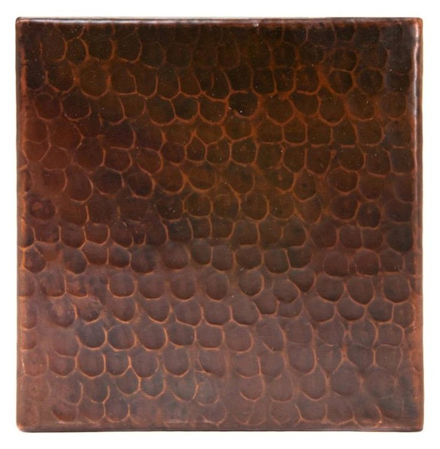 6"x6" Hammered Copper Tile Rustic Tile by Fixture House Direct