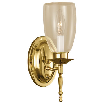 Legacy 1 Light Sconce, Polished Brass