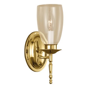 Legacy 1 Light Sconce, Polished Brass