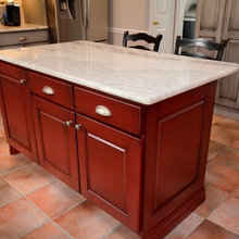 Gray cabinets!